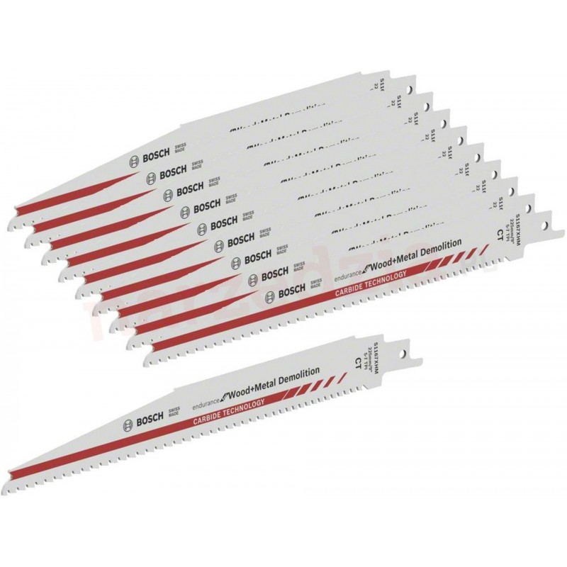BOSCH S 1167 XHM Pilový list do pily ocasky, 225 x 25 x 1,25mm, 10ks 2608653312 BOSCH S 1167 XHM Pilový list do pily ocasky, 225 x 25 x 1,25mm, 10ks 2608653312